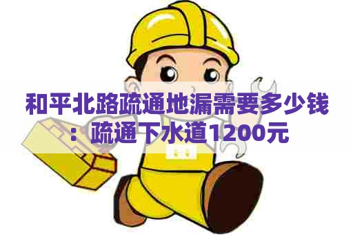 和平北路疏通地漏需要多少钱：疏通下水道1200元