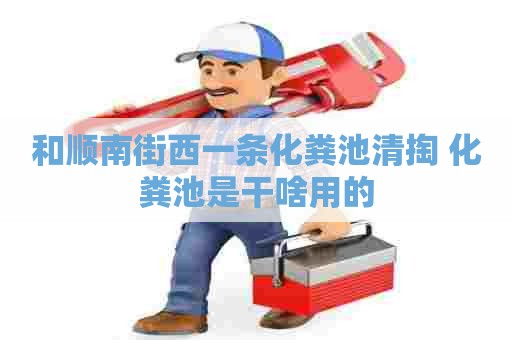 和顺南街西一条化粪池清掏 化粪池是干啥用的