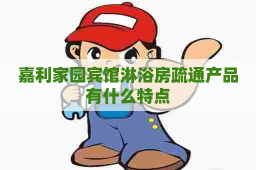 嘉利家园宾馆淋浴房疏通产品有什么特点