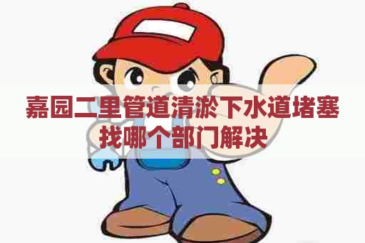 嘉园二里管道清淤下水道堵塞找哪个部门解决