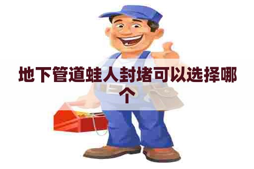 地下管道蛙人封堵可以选择哪个