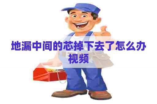 地漏中间的芯掉下去了怎么办视频