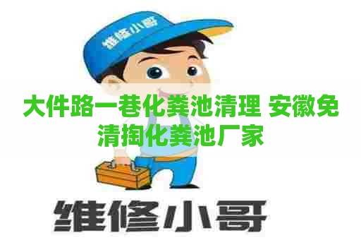 大件路一巷化粪池清理 安徽免清掏化粪池厂家