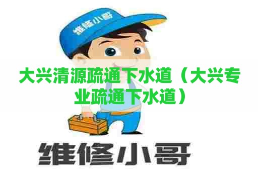 大兴清源疏通下水道（大兴专业疏通下水道）