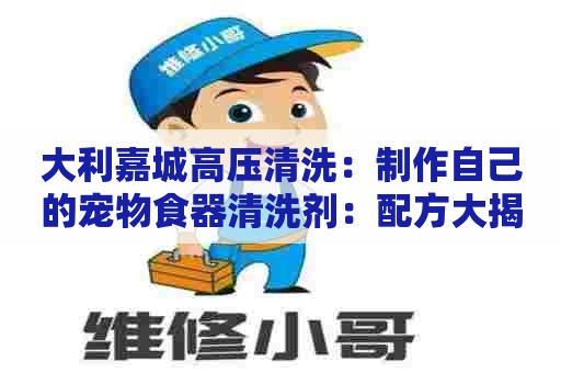 大利嘉城高压清洗:制作自己的宠物食器清洗剂:配方大揭秘 大利嘉城高压清洗:制作自己的宠物食器清洗剂:配方大揭秘