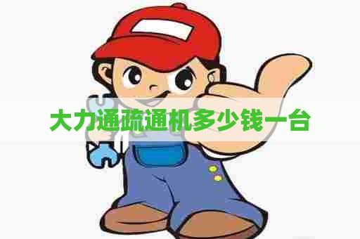 大力通疏通机多少钱一台