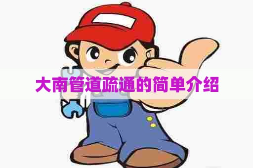 大南管道疏通的简单介绍