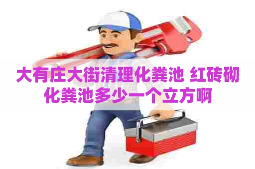 大有庄大街清理化粪池 红砖砌化粪池多少一个立方啊