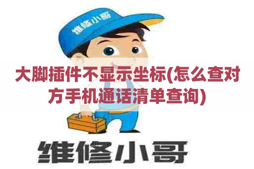 大脚插件不显示坐标(怎么查对方手机通话清单查询)