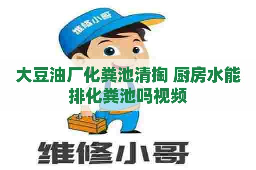 大豆油厂化粪池清掏 厨房水能排化粪池吗视频