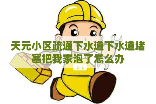 天元小区疏通下水道下水道堵塞把我家泡了怎么办