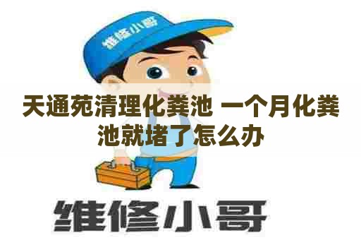 天通苑清理化粪池 一个月化粪池就堵了怎么办