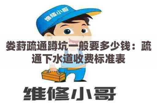 娄葑疏通蹲坑一般要多少钱：疏通下水道收费标准表