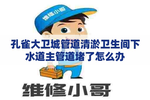 孔雀大卫城管道清淤卫生间下水道主管道堵了怎么办 孔雀大卫城管道清淤卫生间下水道主管道堵了怎么办