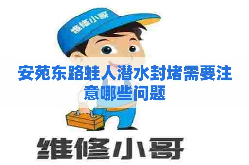 安苑东路蛙人潜水封堵需要注意哪些问题