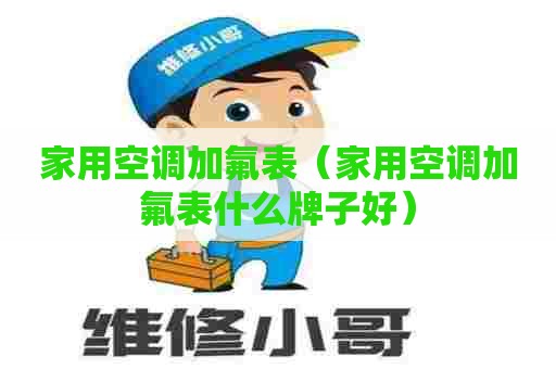 家用空调加氟表（家用空调加氟表什么牌子好）