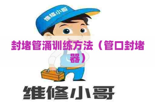 封堵管涌训练方法（管口封堵器）