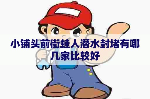 小铺头前街蛙人潜水封堵有哪几家比较好