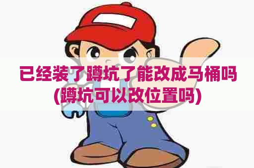 已经装了蹲坑了能改成马桶吗(蹲坑可以改位置吗)