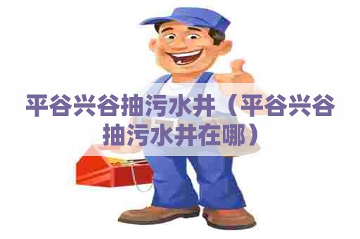 平谷兴谷抽污水井（平谷兴谷抽污水井在哪）