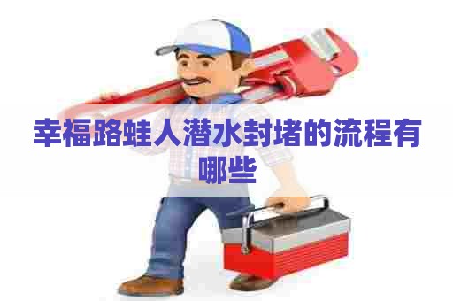 幸福路蛙人潜水封堵的流程有哪些