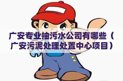 广安专业抽污水公司有哪些（广安污泥处理处置中心项目）