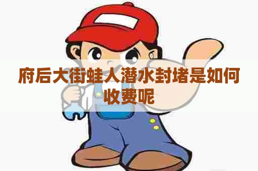 府后大街蛙人潜水封堵是如何收费呢