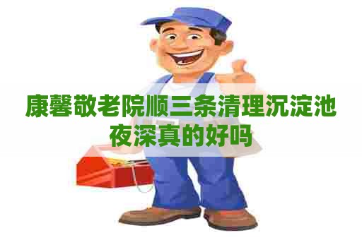 康馨敬老院顺三条清理沉淀池夜深真的好吗
