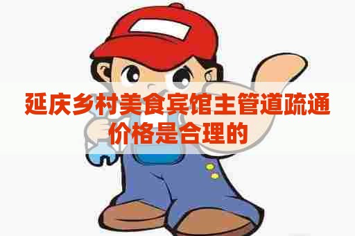 延庆乡村美食宾馆主管道疏通价格是合理的