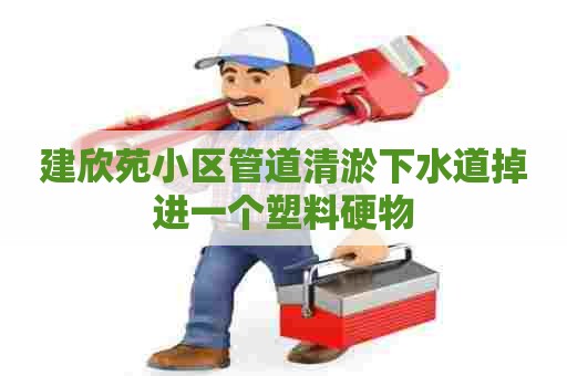 建欣苑小区管道清淤下水道掉进一个塑料硬物 建欣苑小区管道清淤下水道掉进一个塑料硬物