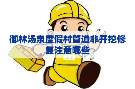 御林汤泉度假村管道非开挖修复注意哪些