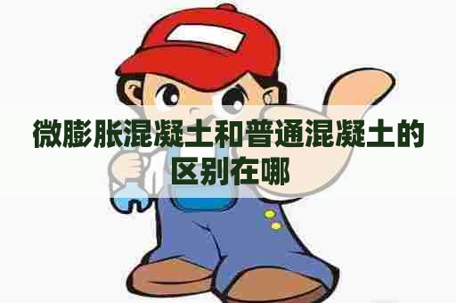 微膨胀混凝土和普通混凝土的区别在哪