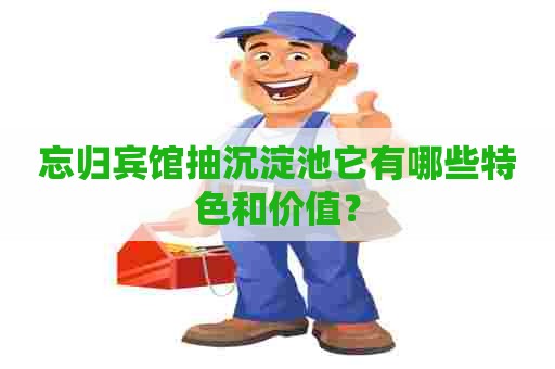 忘归宾馆抽沉淀池它有哪些特色和价值？