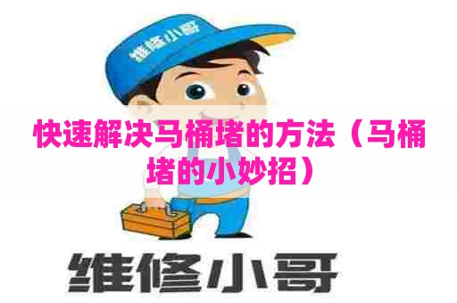 快速解决马桶堵的方法（马桶堵的小妙招）