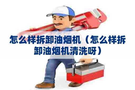 怎么样拆卸油烟机（怎么样拆卸油烟机清洗呀）