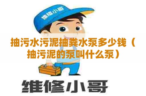 抽污水污泥抽粪水泵多少钱(抽污泥的泵叫什么泵) 抽污水污泥抽粪水泵多少钱(抽污泥的泵叫什么泵)