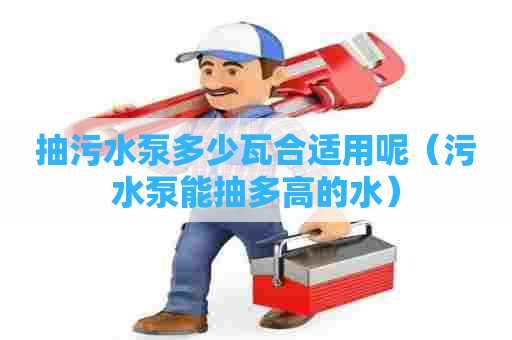抽污水泵多少瓦合适用呢（污水泵能抽多高的水）