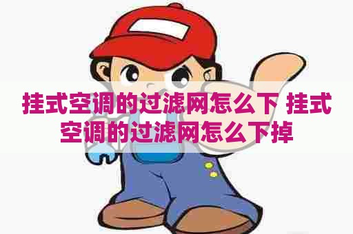 挂式空调的过滤网怎么下 挂式空调的过滤网怎么下掉