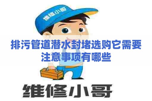 排污管道潜水封堵选购它需要注意事项有哪些 排污管道潜水封堵选购它需要注意事项有哪些