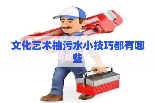 文化艺术抽污水小技巧都有哪些