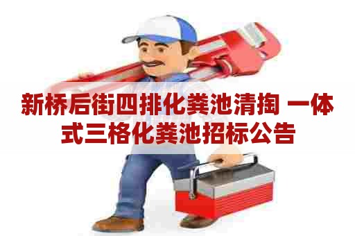 新桥后街四排化粪池清掏 一体式三格化粪池招标公告