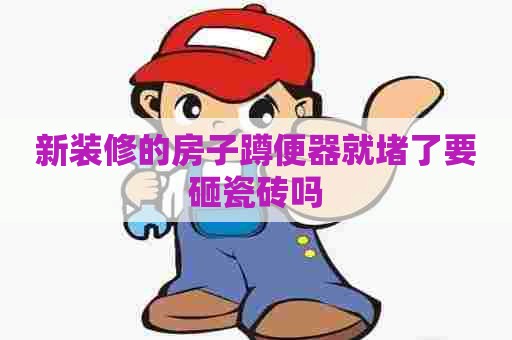 新装修的房子蹲便器就堵了要砸瓷砖吗