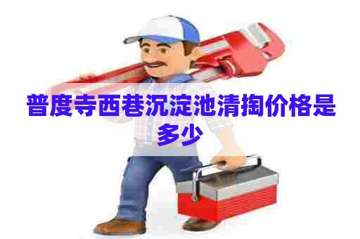 普度寺西巷沉淀池清掏价格是多少 普度寺西巷沉淀池清掏价格是多少