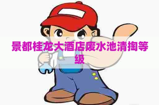 景都桂龙大酒店废水池清掏等级
