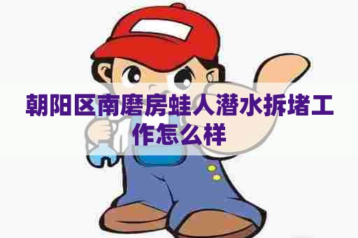 朝阳区南磨房蛙人潜水拆堵工作怎么样