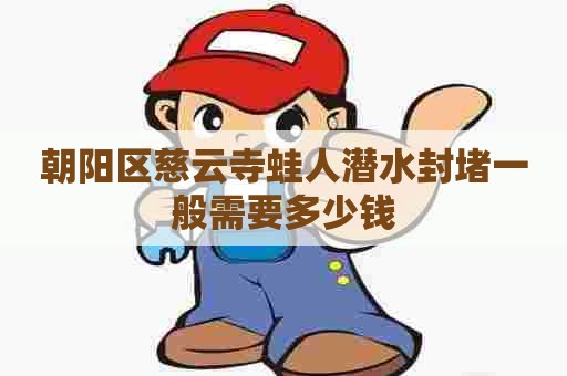 朝阳区慈云寺蛙人潜水封堵一般需要多少钱