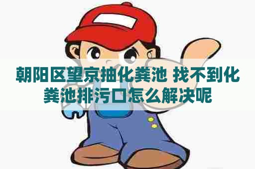朝阳区望京抽化粪池 找不到化粪池排污口怎么解决呢 朝阳区望京抽化粪池 找不到化粪池排污口怎么解决呢