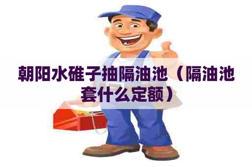 朝阳水碓子抽隔油池（隔油池套什么定额）