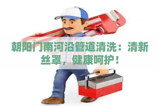 朝阳门南河沿管道清洗：清新丝罩，健康呵护！