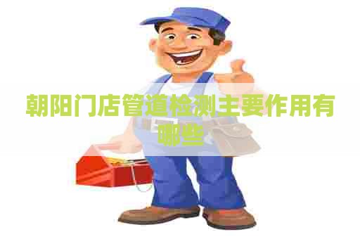 朝阳门店管道检测主要作用有哪些
